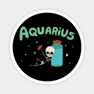 Skeleton Zodiac Signs (AQUARIUS) Magnet